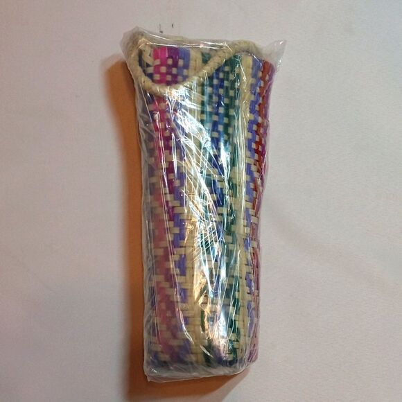 Mexican Wine Tote Vivaterra Plastic Woven New - Picture 3 of 4